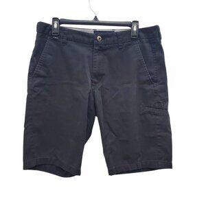 Fox Men's Vintage Y2K Faded Black 11" Flat Front BMX Skater Dad Shorts Size 31